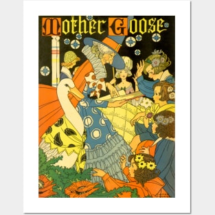 Vintage Mother Goose Nursery Rhymes Book Cover Posters and Art